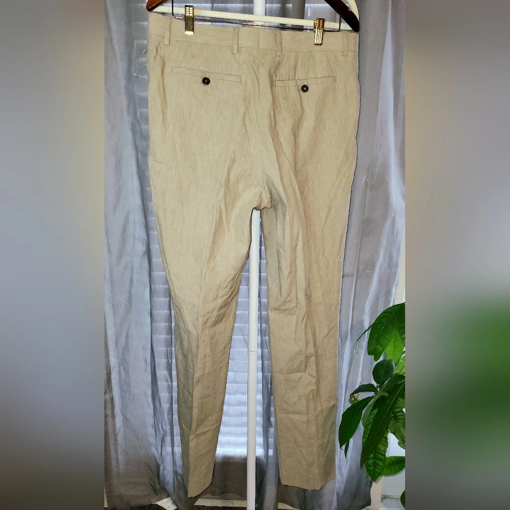 Banana Republic Tailored Linen Blend Trousers